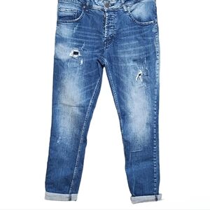 Americanino St Louis Jeans Blue Button Fly Distressed HTF Mens 32